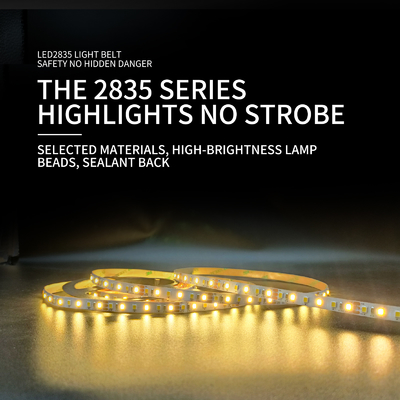 12V 120 lumières blanches blanches de la largeur 5mm de plat de bande de la lampe SMD 2835 LED/froides chaudes ultra étroite